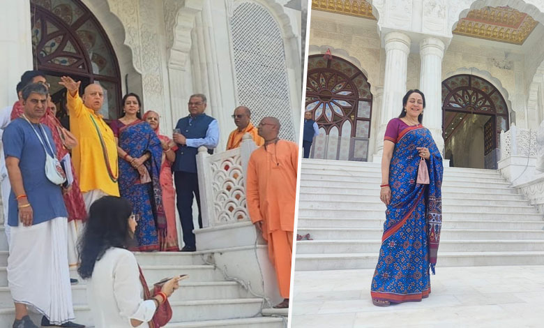 Hema Malini Visits ISKCON Temple in Navi Mumbai Ahead of Its Inauguration by PM Modi 1 Hema Malini Visits ISKCON Temple in Navi Mumbai Ahead of Its Inauguration by PM Modi