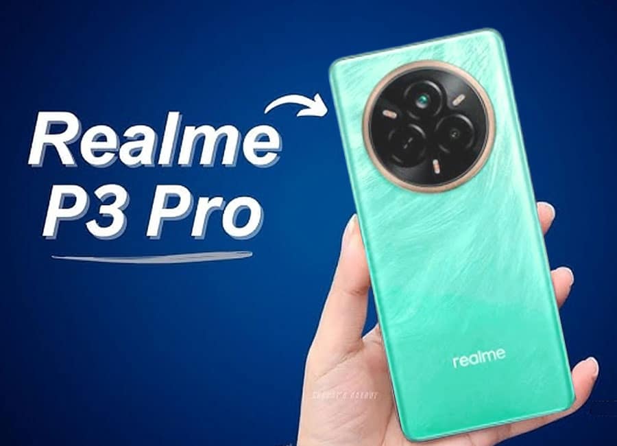 The Realme P3 Pro 5G in Nebula Glow, featuring a quad-curved 6.83-inch AMOLED display and a sleek circular camera module, redefines mid-range smartphones with style and performance.