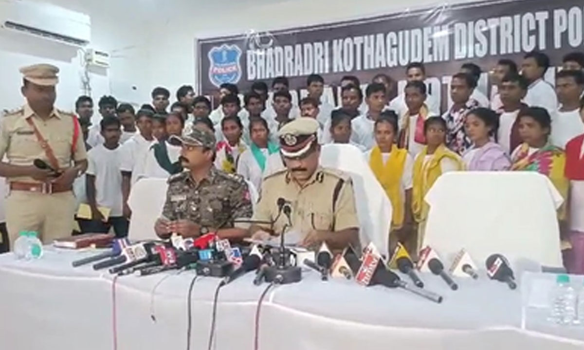 60 Maoists Surrender Before Police in Telangana's Bhadradri Kothagudem 1 60 Maoists Surrender Before Police in Telangana's Bhadradri Kothagudem