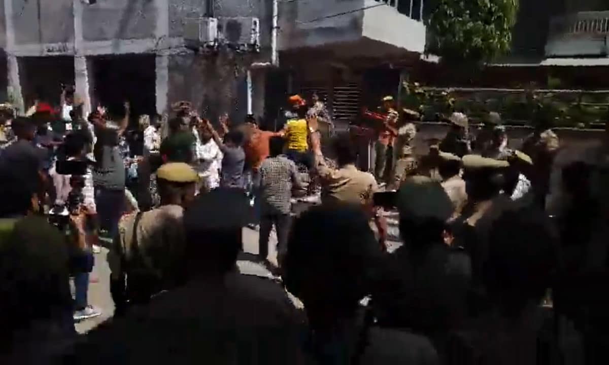 Karni Sena Members Attack SP MP Ramji Lal Suman’s House Over Remarks on Rana Sanga