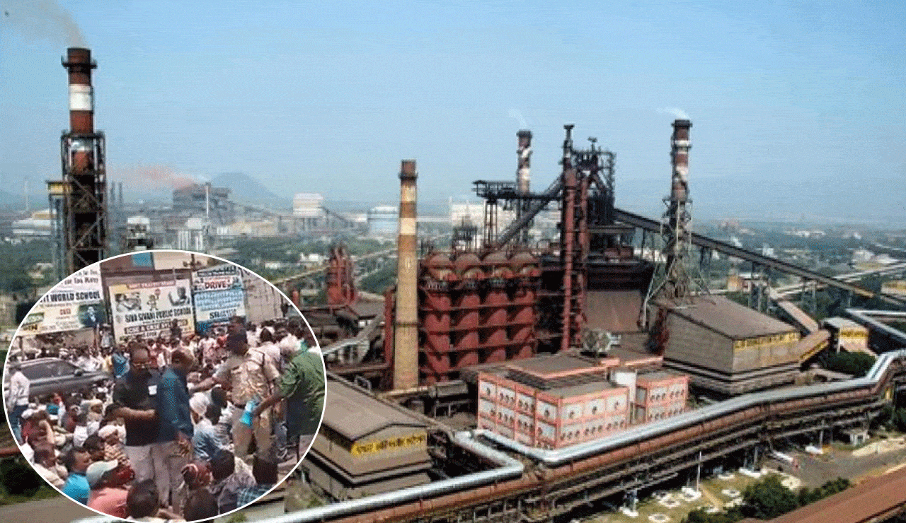Breaking: Tensions Escalate as Workers Protest at Visakhapatnam Steel Plant
