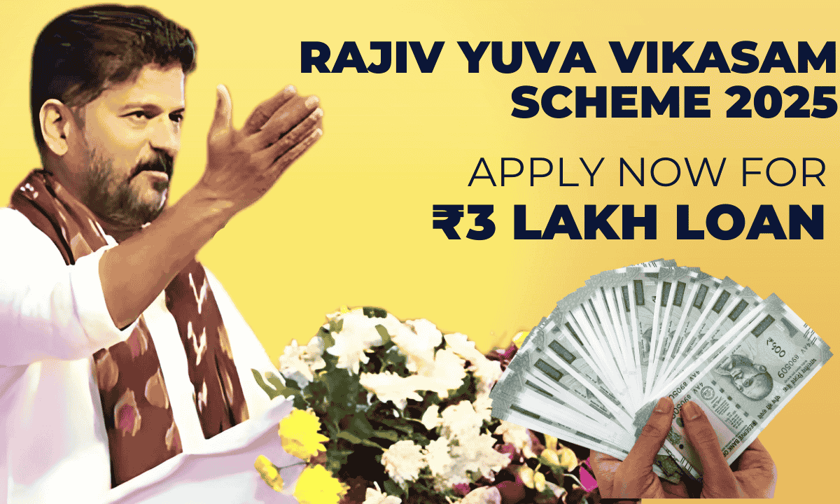 Telangana Rajiv Yuva Vikasam Scheme 2025 offers youth up to ₹3 lakh loans with subsidies for self-employment.