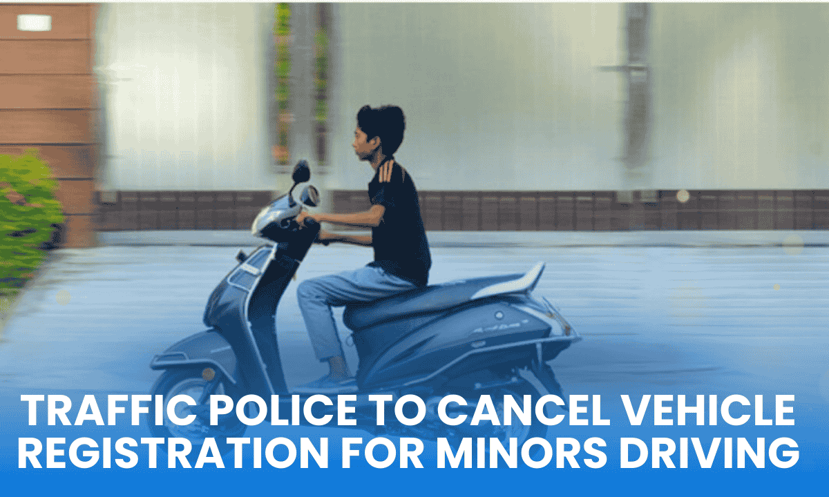 Hyderabad to Cancel Vehicle Registration for Minors Driving: New Rules Effective April 5, 2025 1 Hyderabad Traffic Police enforcing vehicle registration cancellation for minors driving under new road safety measures.