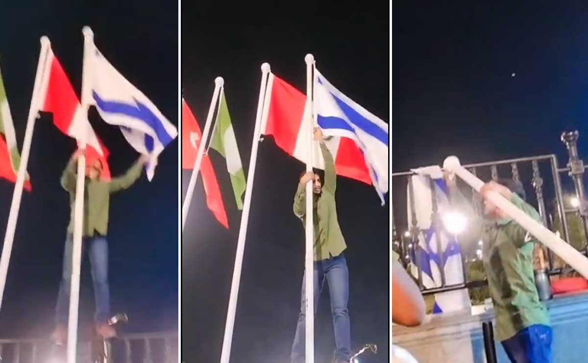 Hyderabad Man Removes Israeli Flag During Miss World Event, Triggers Online Uproar 1 Hyderabad Man Removes Israeli Flag During Miss World Event, Triggers Online Uproar