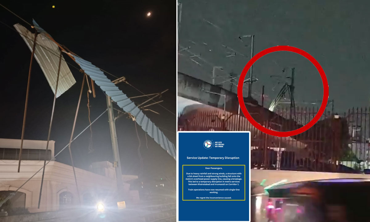 Heavy Rains Disrupt Hyderabad Metro Services Between Khairatabad and Irrumanzil 1 Heavy Rains Disrupt Hyderabad Metro Services Between Khairatabad and Irrumanzil