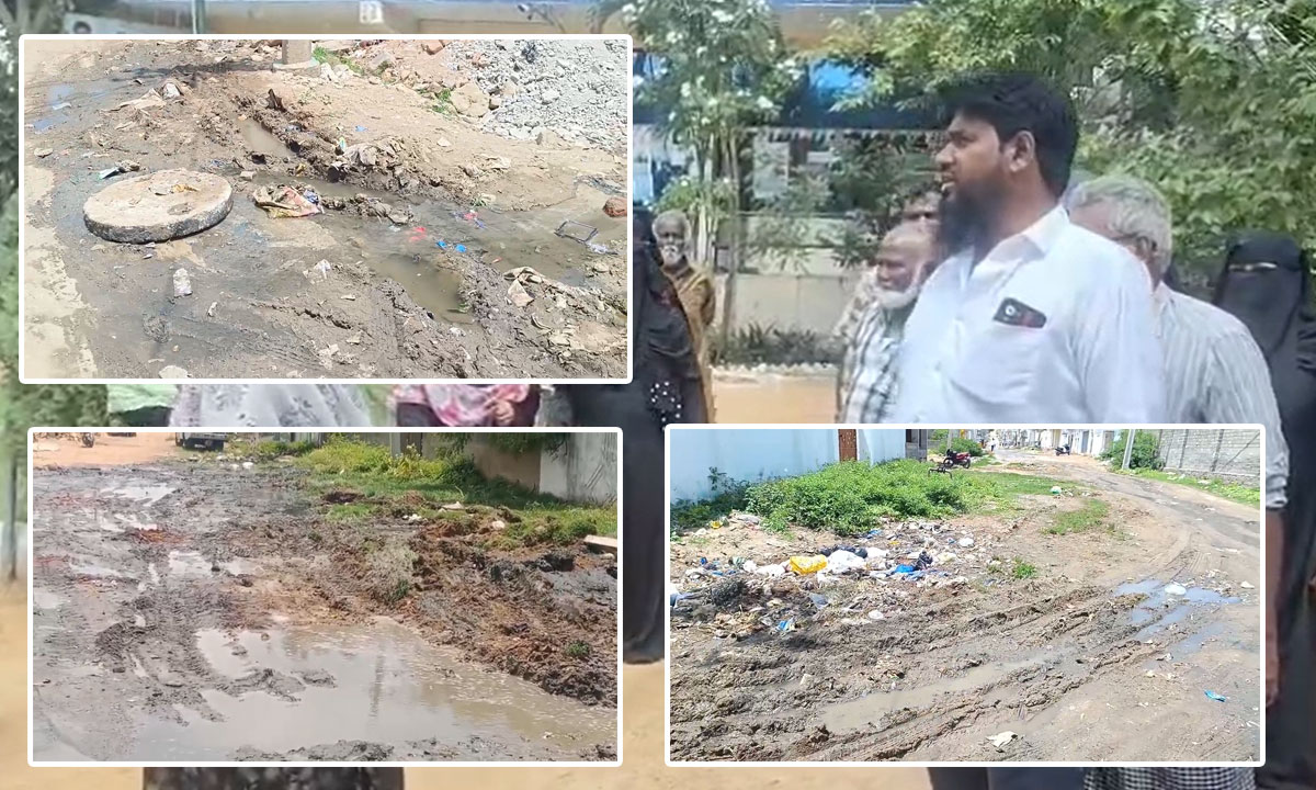 Bismillah Colony Residents Suffer Due to Overflowing Drainage Water; Accuse Jalpally Commissioner of Ignoring Pleas 1 Bismillah Colony Residents Suffer Due to Overflowing Drainage Water; Accuse Jalpally Commissioner of Ignoring Pleas