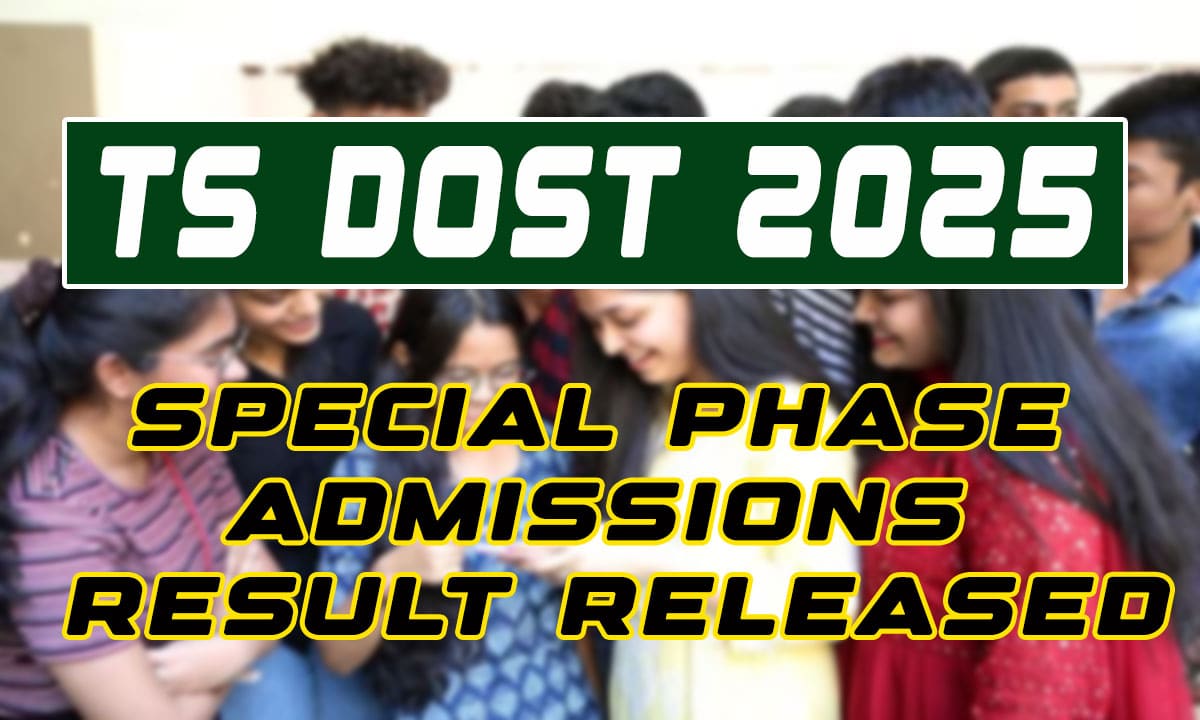 TS DOST 2025: Special Phase Admissions Result Released, Candidates Advised to Check Website