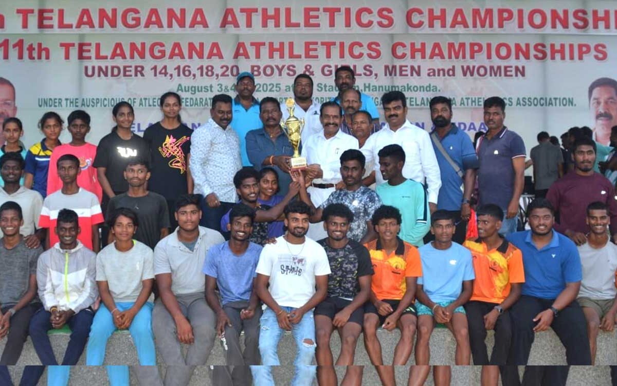 Khammam District Wins Overall Title at 11th Telangana State (South Zone) Junior Athletics Championships 2025 1 Khammam District Wins Overall Title at 11th Telangana State (South Zone) Junior Athletics Championships 2025