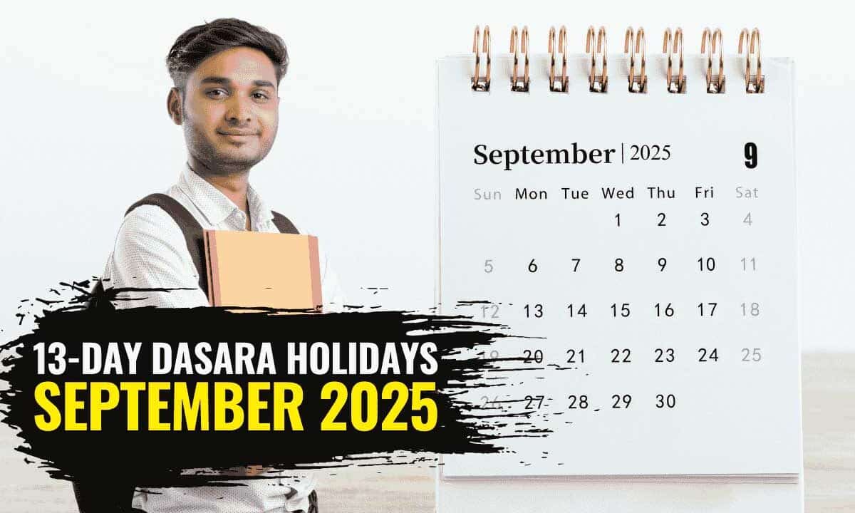 Students in Telangana can look forward to a 13-day break for the Dasara festival in 2025, as announced by the School Education Department.