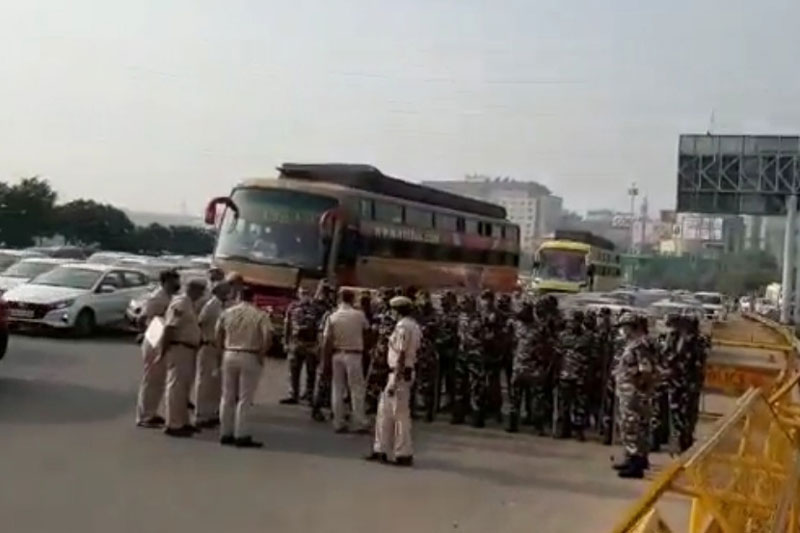 Bharat Bandh: Traffic congestion at Delhi-Gurugram border