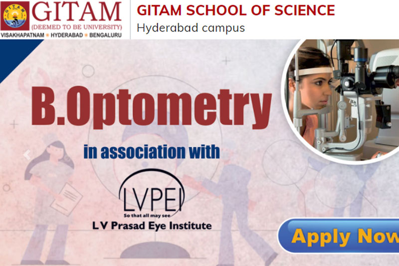Admissions in B.Optom & Science Courses @ GITAM