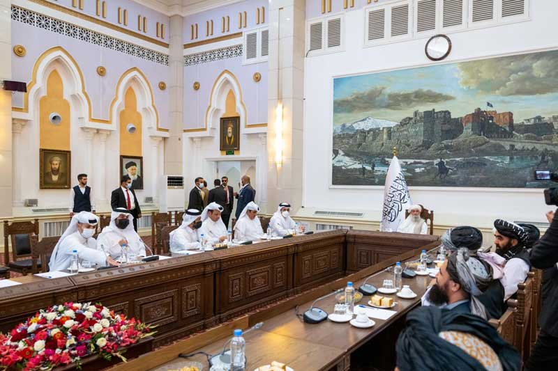 Qatar FM Arrives in Kabul to Meet Taliban Leaders