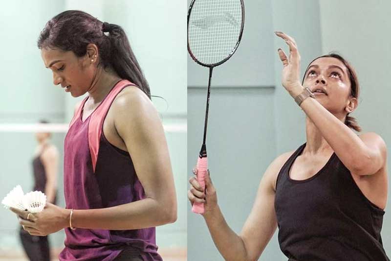 Deepika-Sindhu play badminton, trigger biopic talk