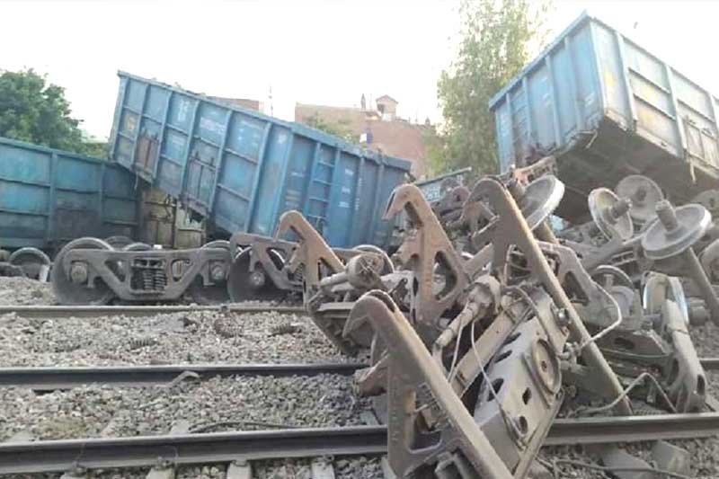 Goods train derails in UP, no loss of life