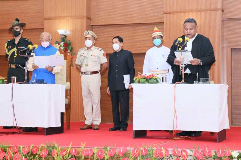 Indrajit Mahanty sworn-in as 6th Chief Justice of Tripura HC