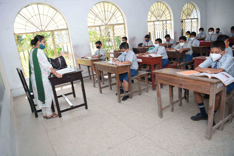 Schoolbells ring again in Maha, students welcomed with sweets, flowers