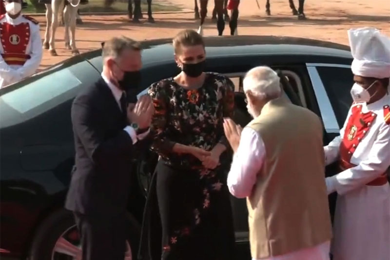Modi meets visiting Danish PM