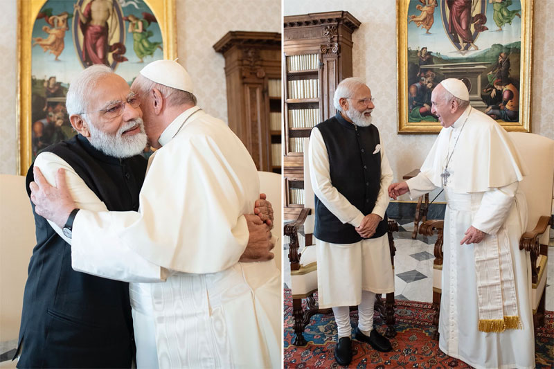 Modi meets Pope, extends invitation to visit India