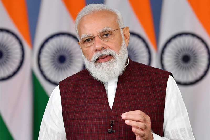 The Prime Minister, Narendra Modi addressing at the 28th National Human Rights Commission (NHRC) Foundation Day programme, through video conferencing, in New Delhi.