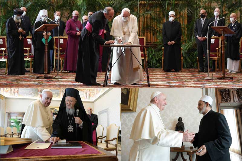 Pope Francis, faith leaders sign joint climate appeal ahead of UN summit