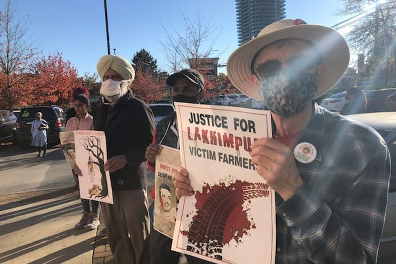 Rally against Lakhimpur Kheri killings in Canada