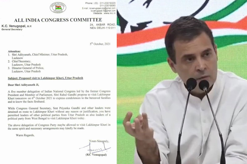 Rahul denied permission to visit Lucknow, Lakhimpur Kheri