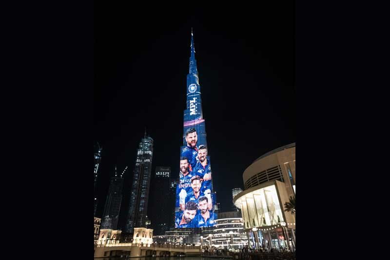 Indian Teams New Jersey Gets Showcased At Burj Khalifa