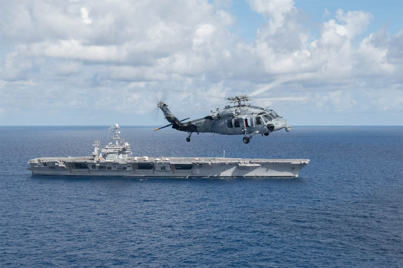 China constructs mockups of US warships possibly for target pracice