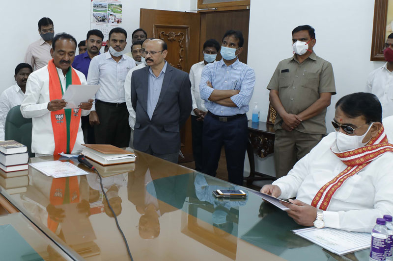 Eatala Rajender has been sworn in as Huzurabad MLA today.