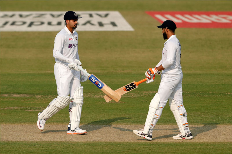 IND v NZ: Iyer, Jadeja half-centuries help India reach 258/4 at stumps