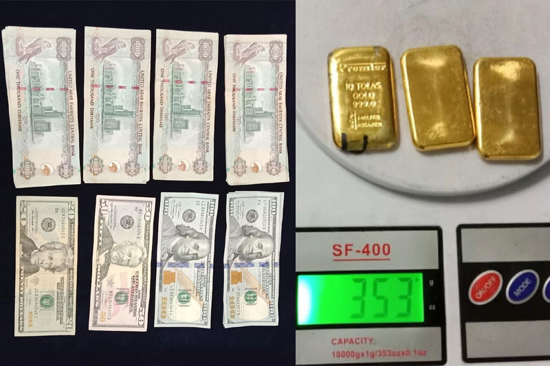 Foreign currencies, gold seized from 3 women at Hyderabad airport