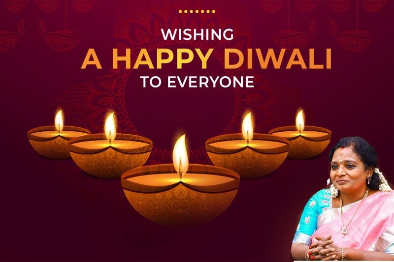 Telangana Guv greets people on Deepavali
