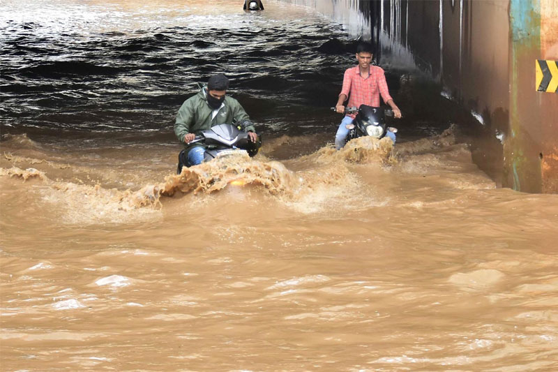 Many places in Bengaluru inundated after heavy rains in several parts of Karnataka.