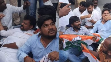Youth Congress protest at Telangana CM's residence over jobs