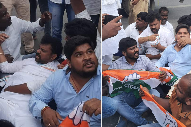 Youth Congress protest at Telangana CM's residence over jobs