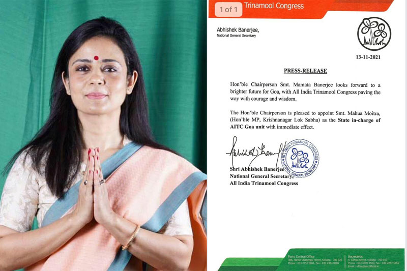 Trinamool appoints Mahua Moitra party's Goa in-charge