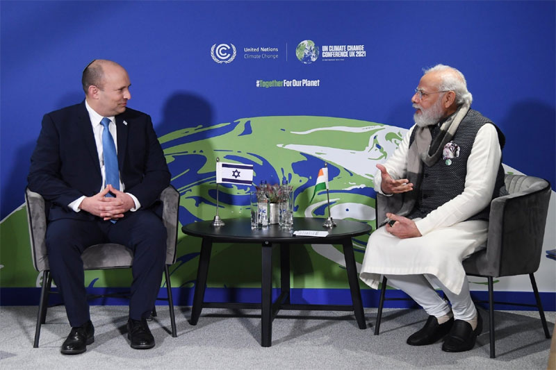 PM Modi meets Israeli counterpart Naftali Bennett