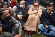 Hyderpora killings: Omar Abdullah stages dharna, demands return of bodies to families