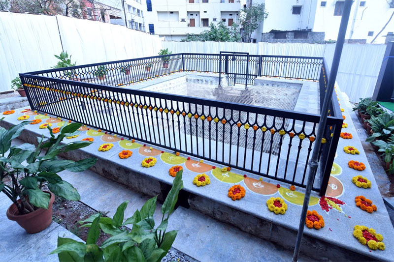 Stepwell in Gachibowli Revived under Rainwater Harvesting Project