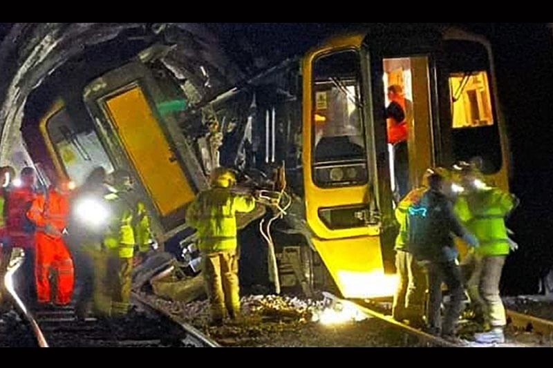 Several injured after two trains collide in southern England
