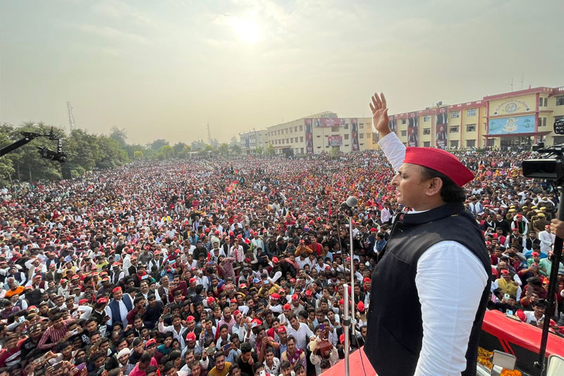 SP's 'Vijay Rath Yatra' in Jhansi, Akhilesh to address public rallies at 9 places