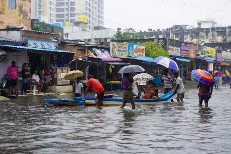 Heavy rains lash Chennai, three dead