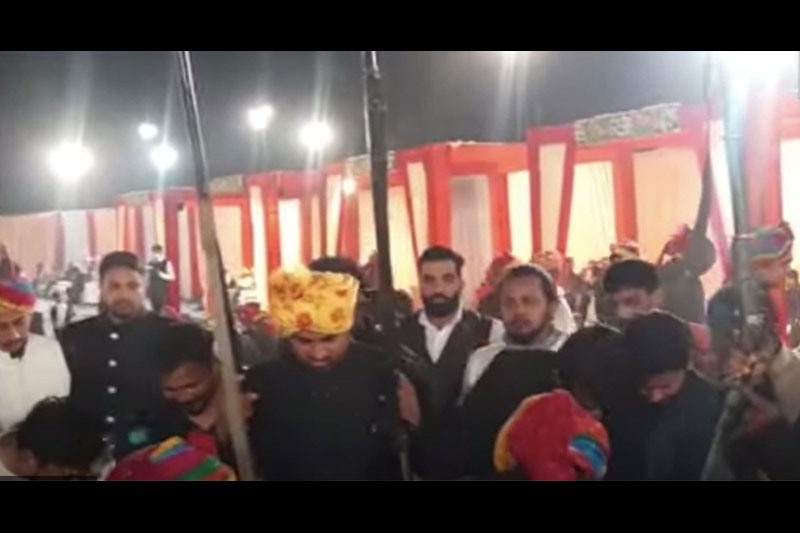 Guns fired at wedding reception of Raj minister's son, video goes viral