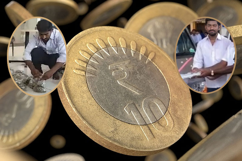 TN man buys car with 60,000 Rs 10 coins