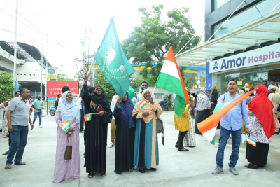 Africans I Day People of African origin participate in I-Day celebrations in Hyderabad