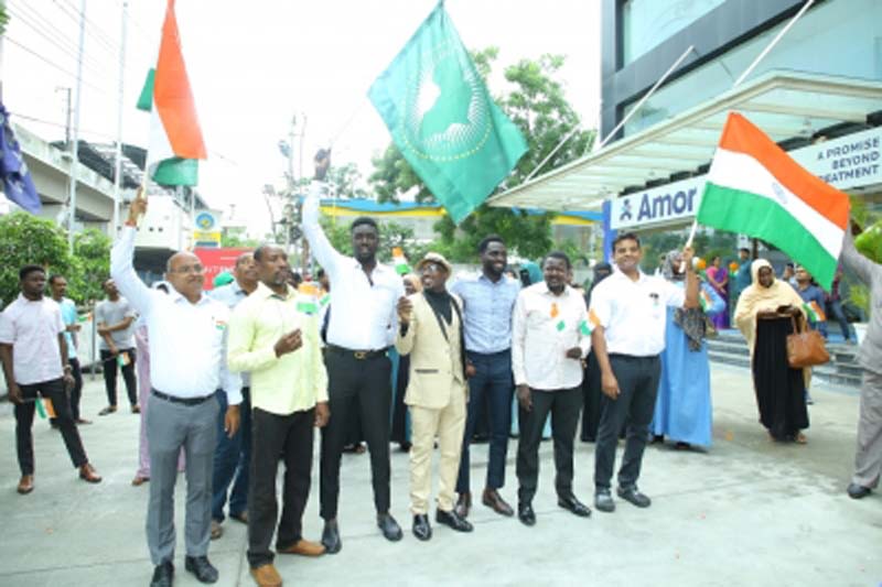 People of African origin participate in I-Day celebrations in Hyderabad