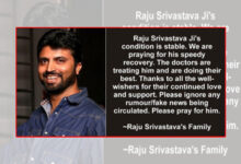 Raju Shrivastav's nephew shares health update, urges fans to not believe rumours