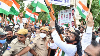 Sack Telangana minister for firing in air, demands BJP