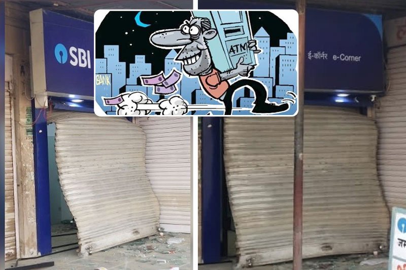 Robbers rip out ATM full of Rs 33 lakh