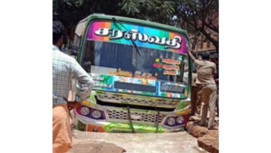 Bus stuck in pothole dug for drinking water pipeline in TN